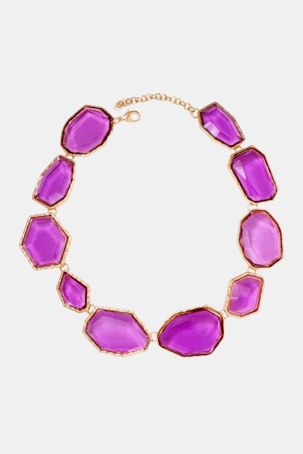 Geometric Resin Frame Necklace