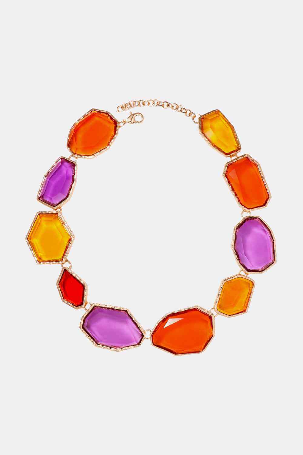 Geometric Resin Frame Necklace