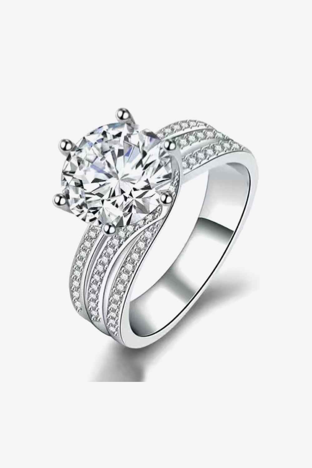 3 Carat Moissanite Layered Ring
