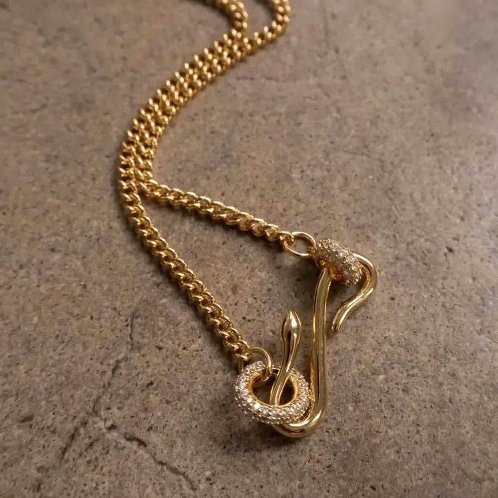 Gold‑Plated Copper Zircon Pendant