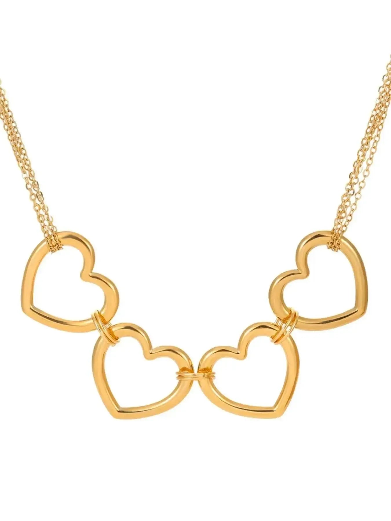 Radiant Heart – 18K Gold-Plated Stainless Steel Necklace