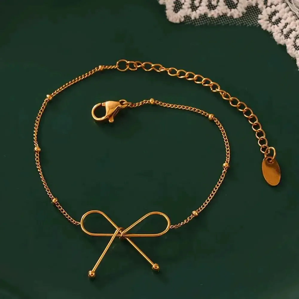 Modern Metal Bow Bracelet