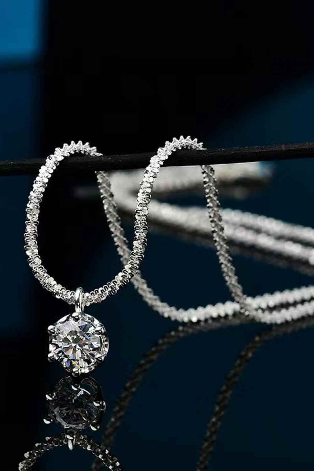 Sparkling Moissanite Solitaire Necklace