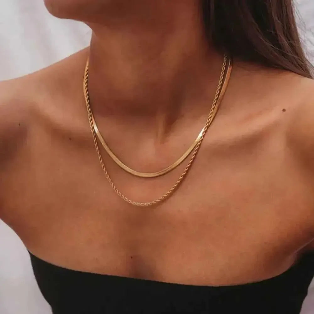 Delicate Gold Layered Chain