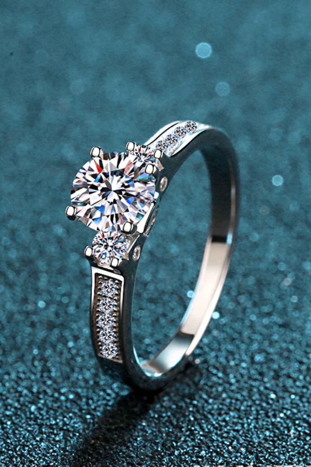Lucky Charm Moissanite Silver Ring