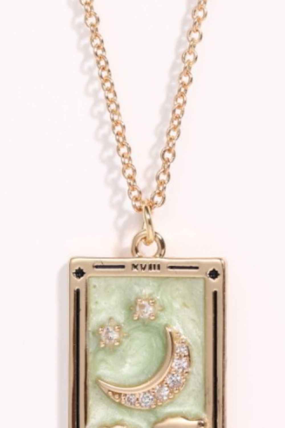 Tarot Card Pendant Stainless Necklace