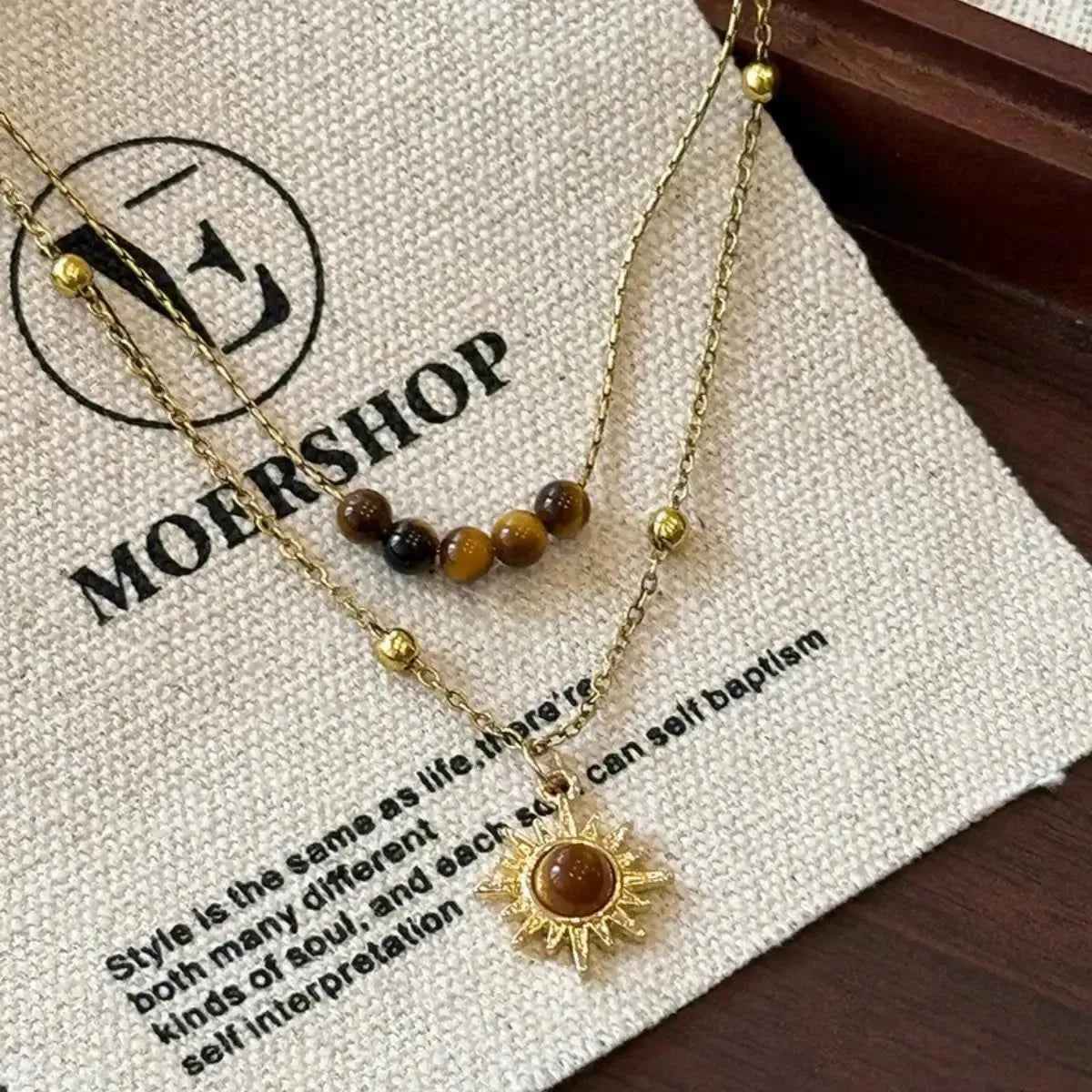 Tiger’s Eye Stone Copper Layered Jewelry