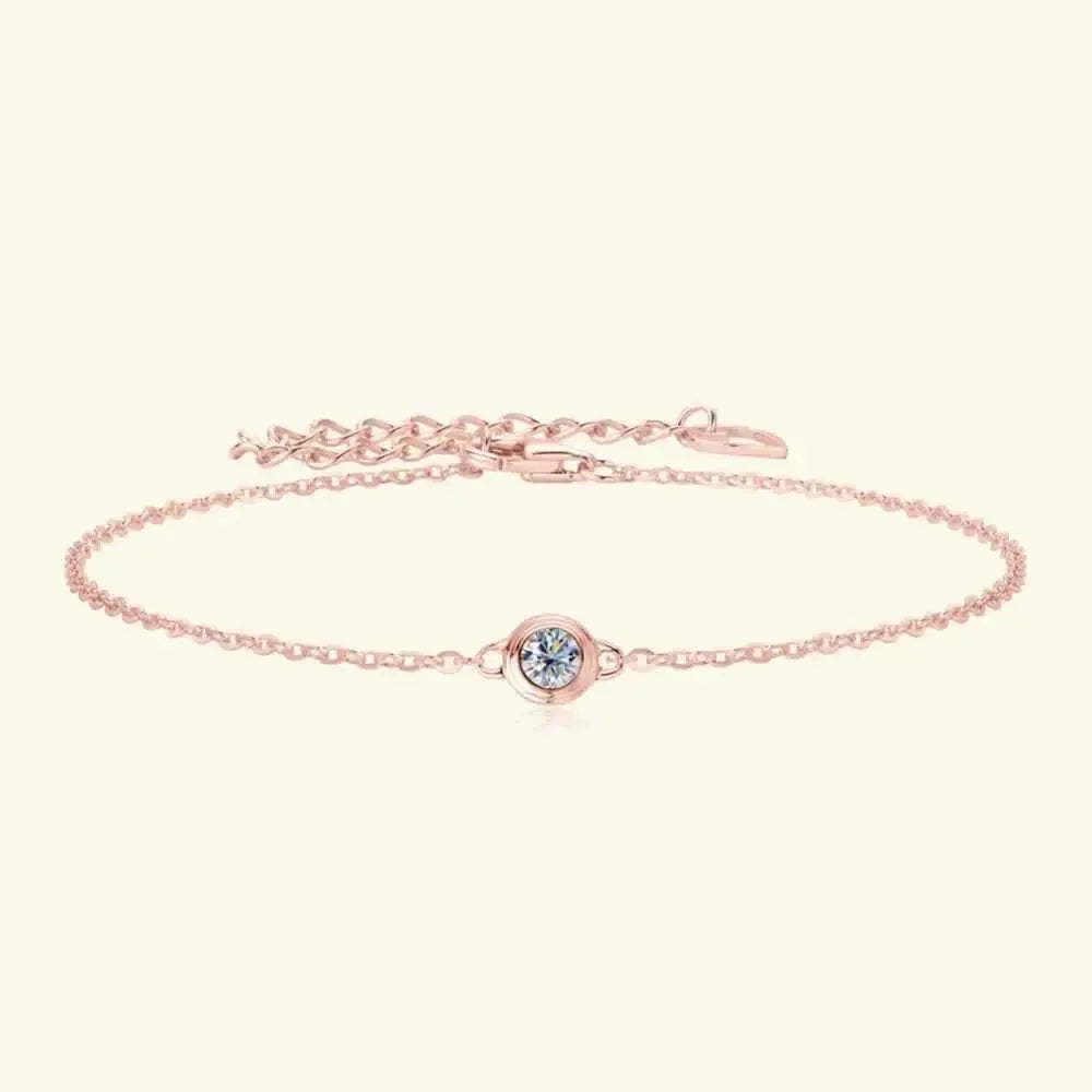 Classic Moissanite Sterling Bracelet