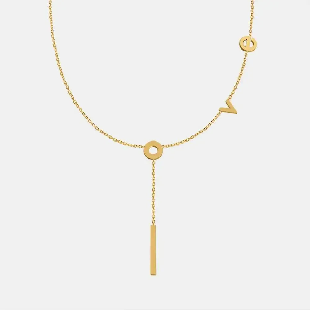 LOVE - Elegant Letter Charm Necklace