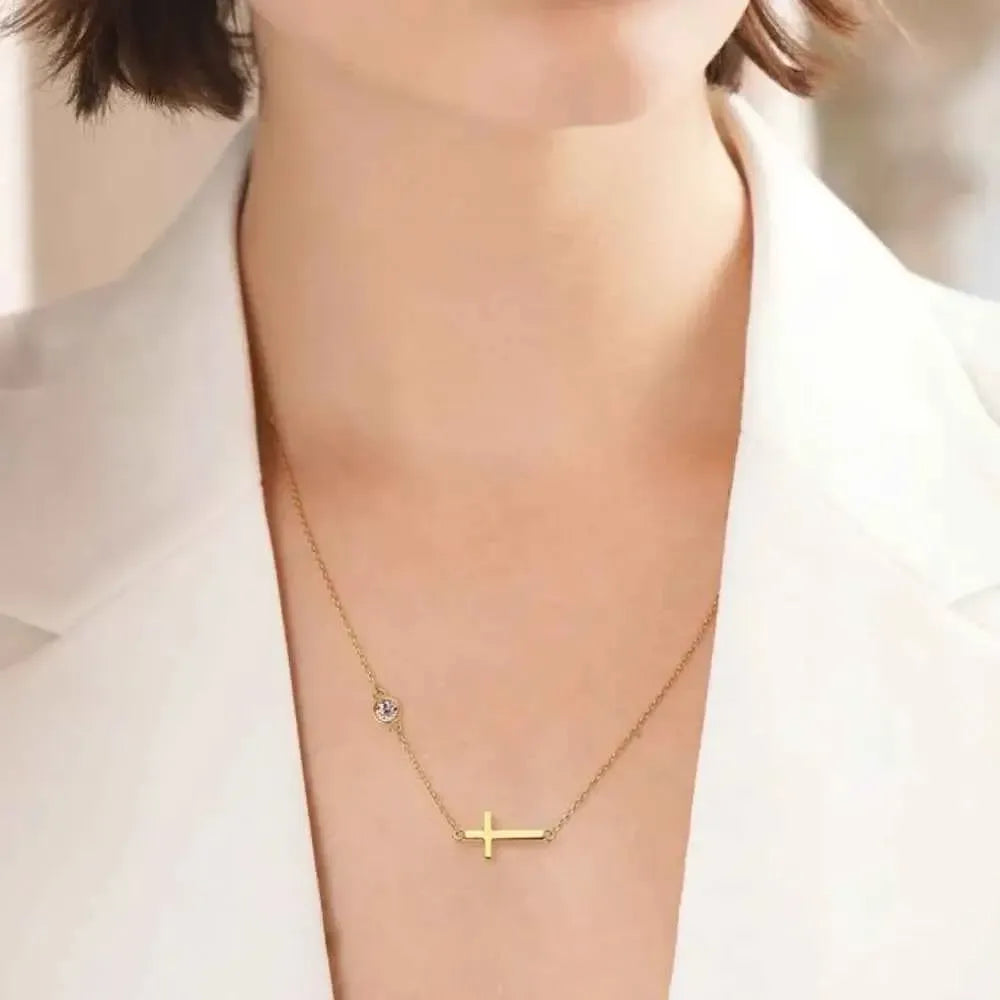 Elegant 925 Silver Moissanite Cross Pendant