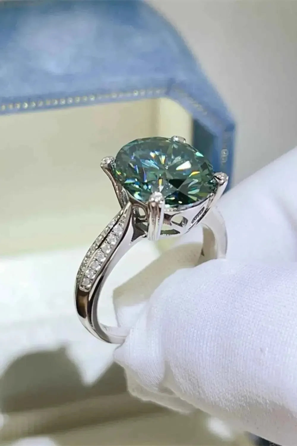 5 Carat Moissanite Ring – Sterling Silver Luxury