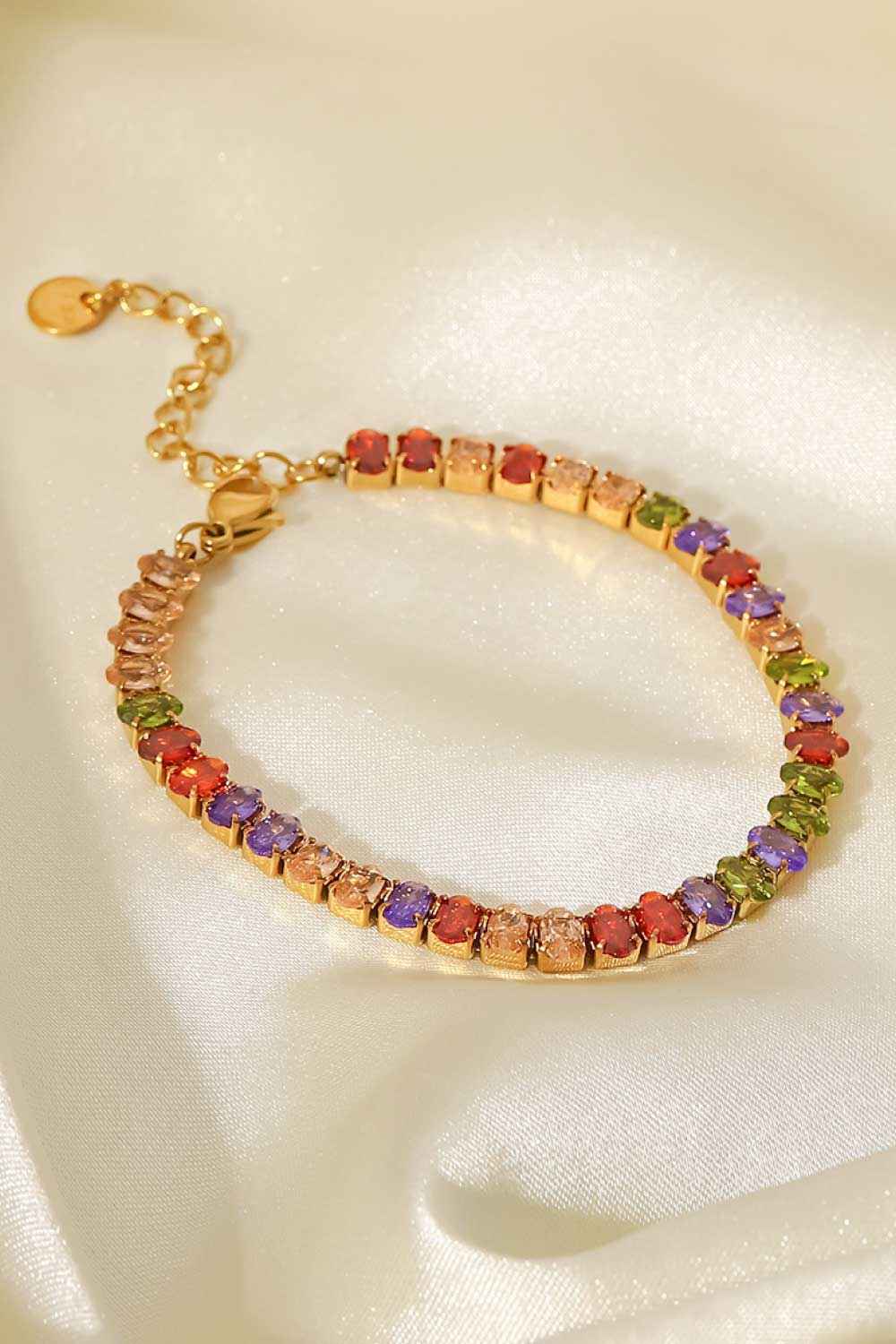 Vibrant Zircon Gold Bracelet