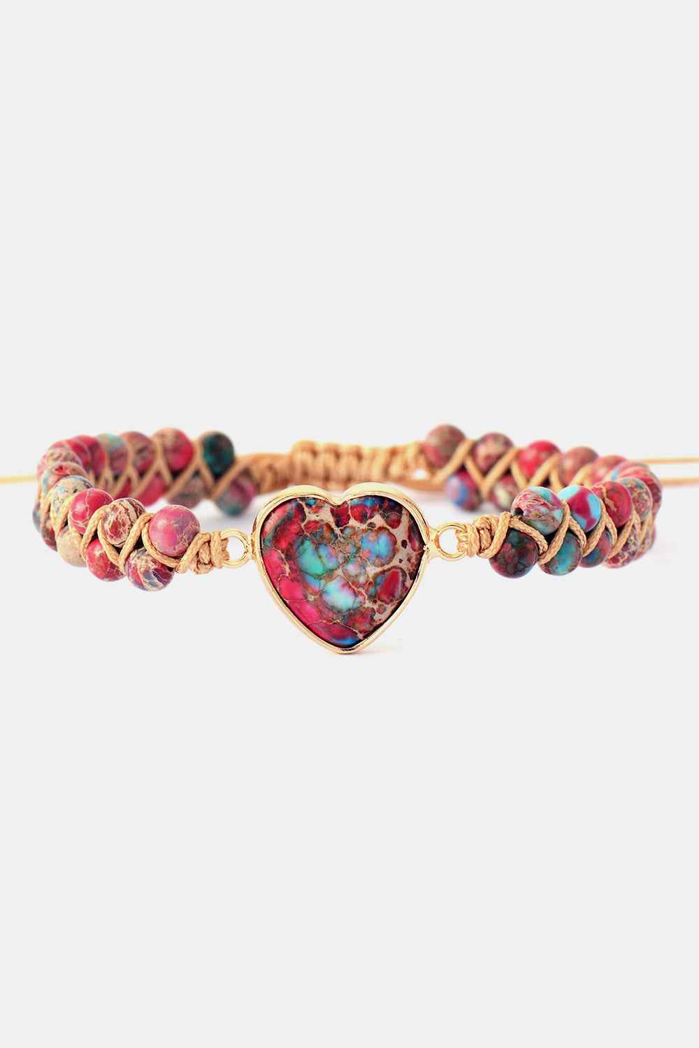 Elegant Natural Heart Stone Bracelet