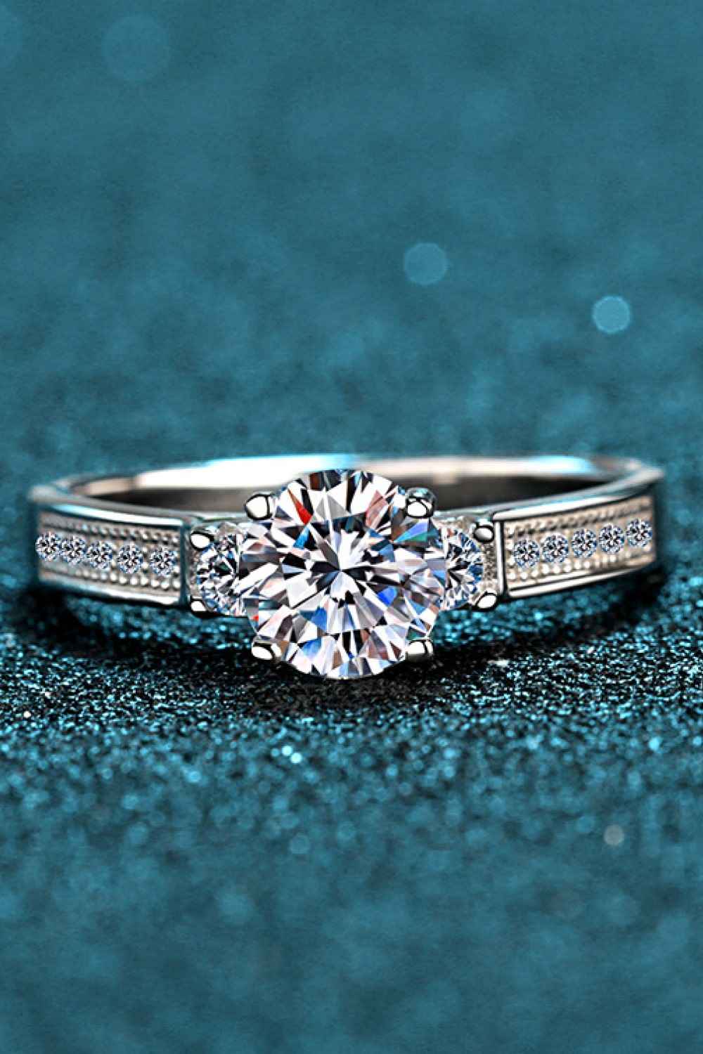 Lucky Charm Moissanite Silver Ring
