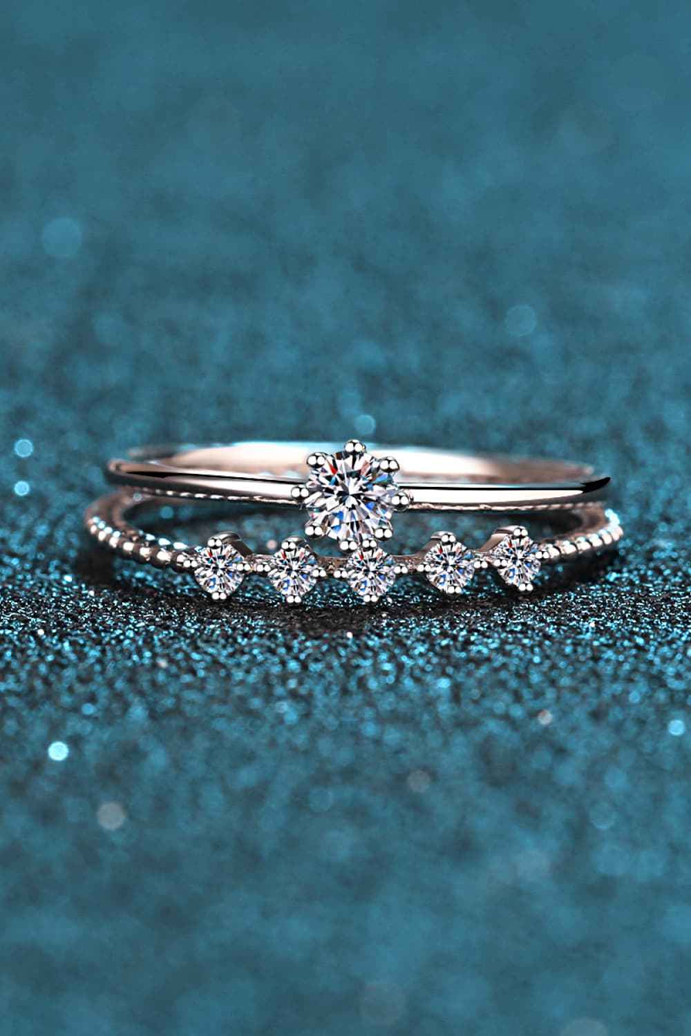 Brilliant Two-Ring Bridal Jewelry