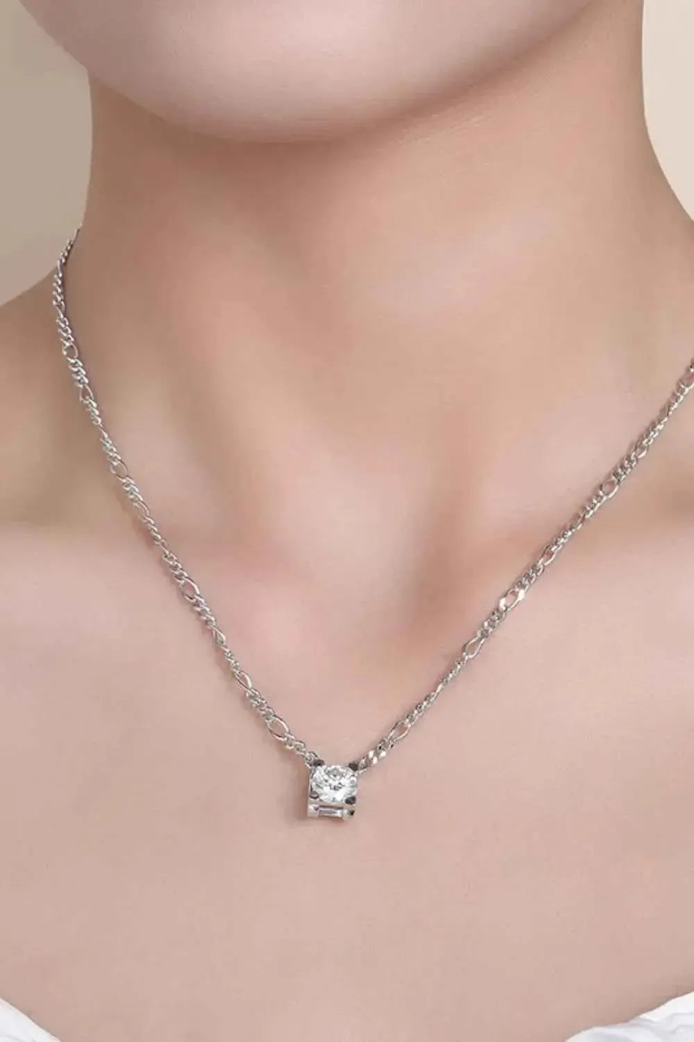 Bold 2 Carat Moissanite Necklace