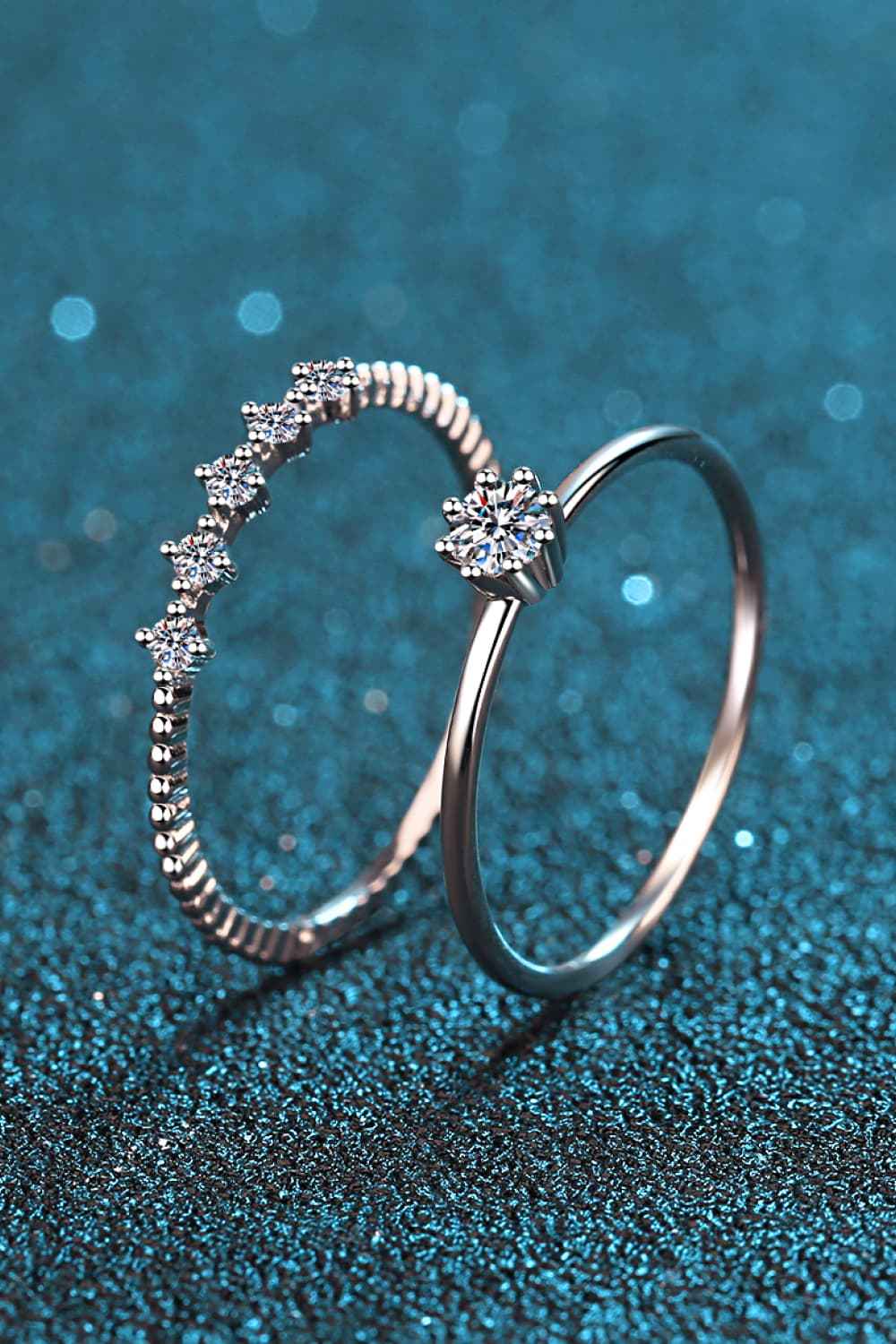 Brilliant Two-Ring Bridal Jewelry