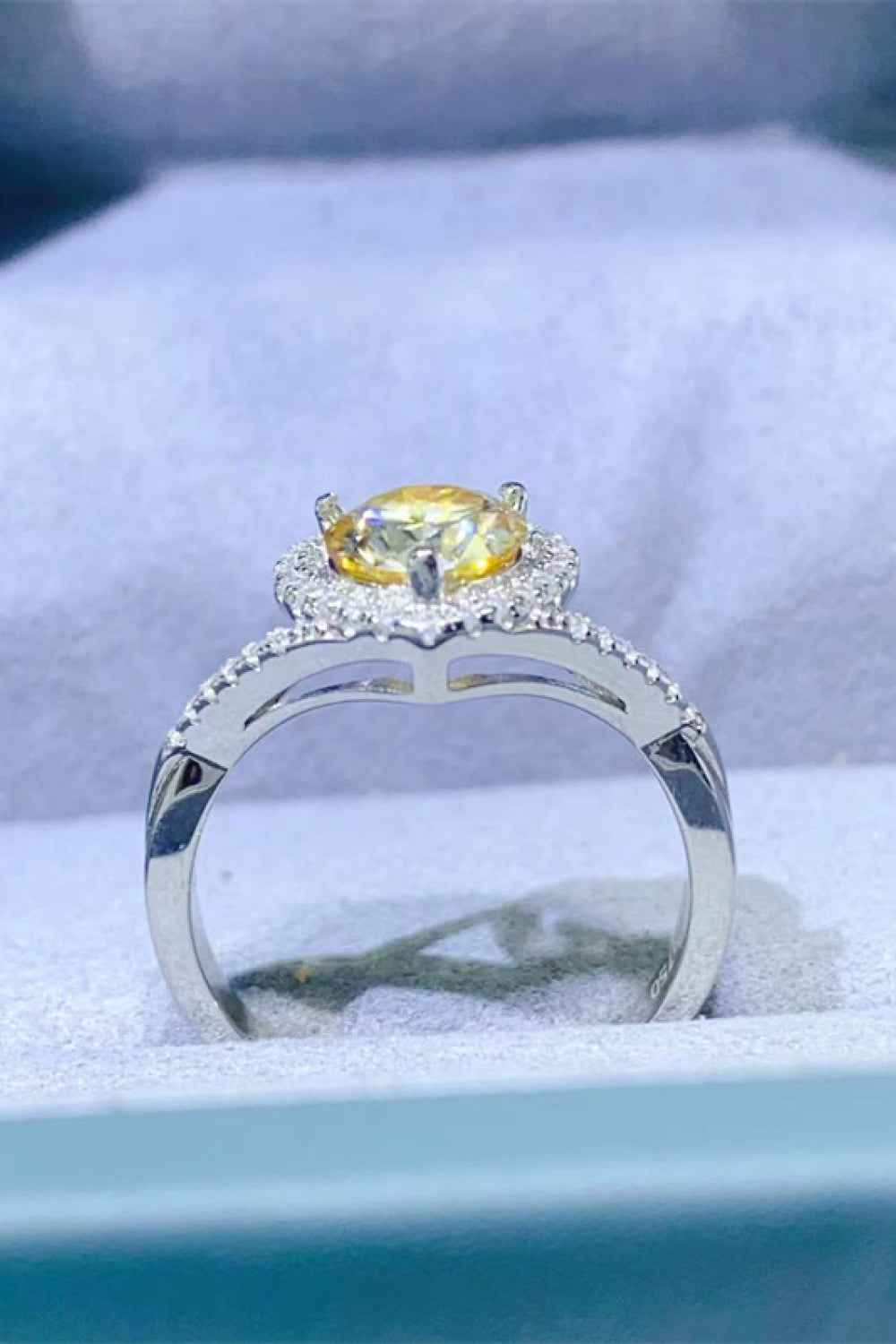 Romantic Moissanite Heart Ring