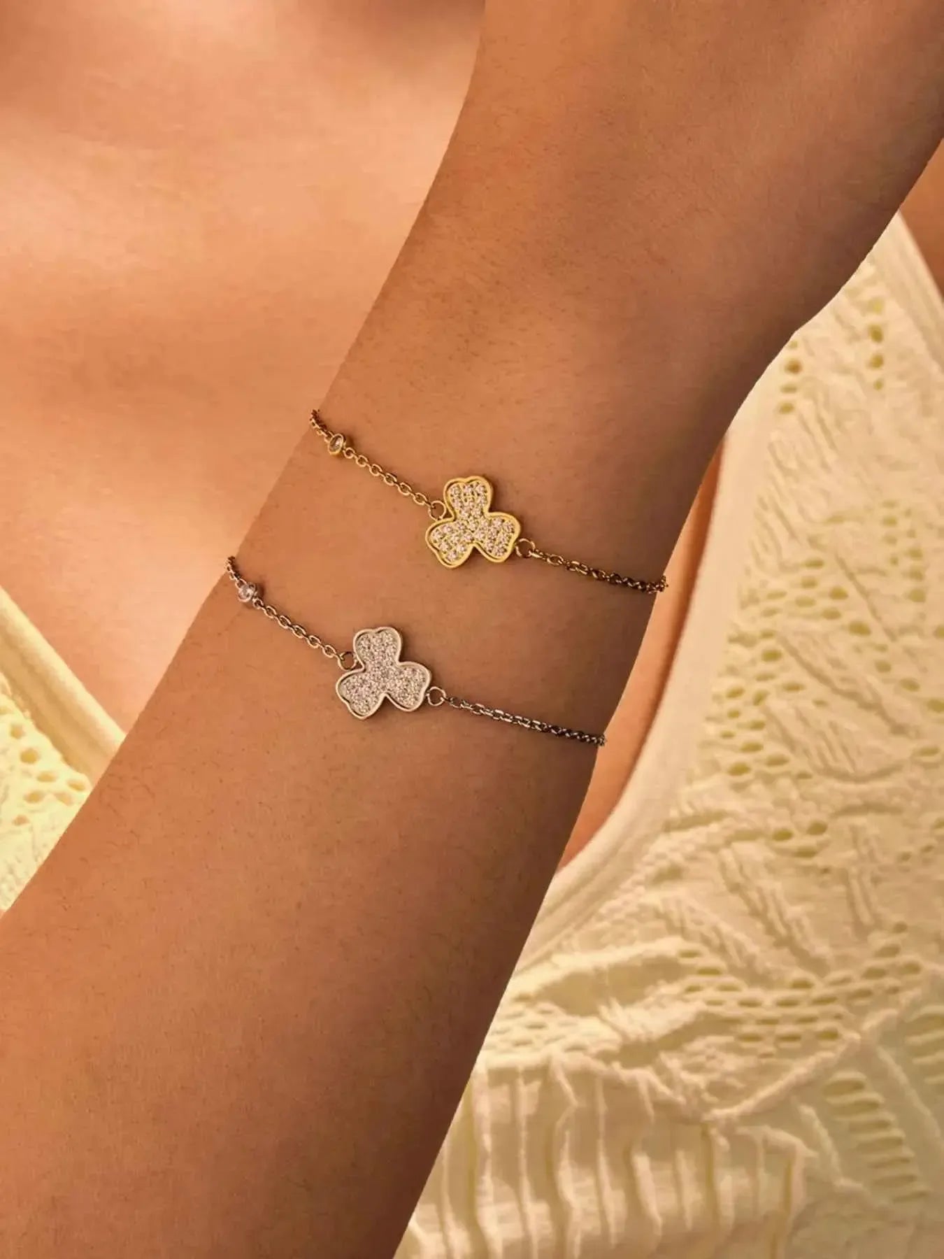 Gold Zircon Chain Bracelet