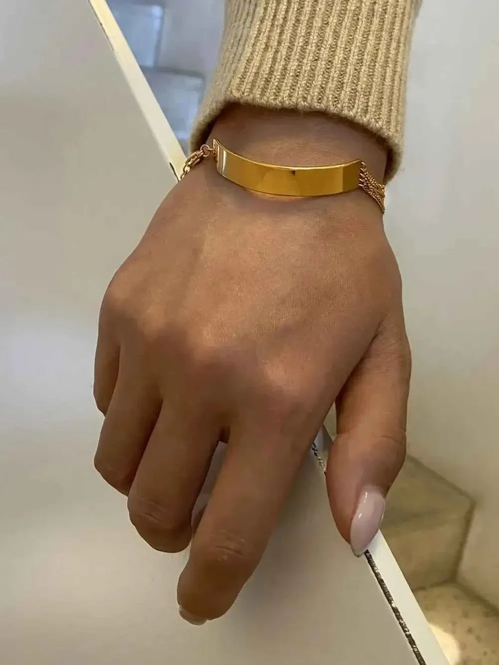 Slim Gold Wrist Chain Bracelet