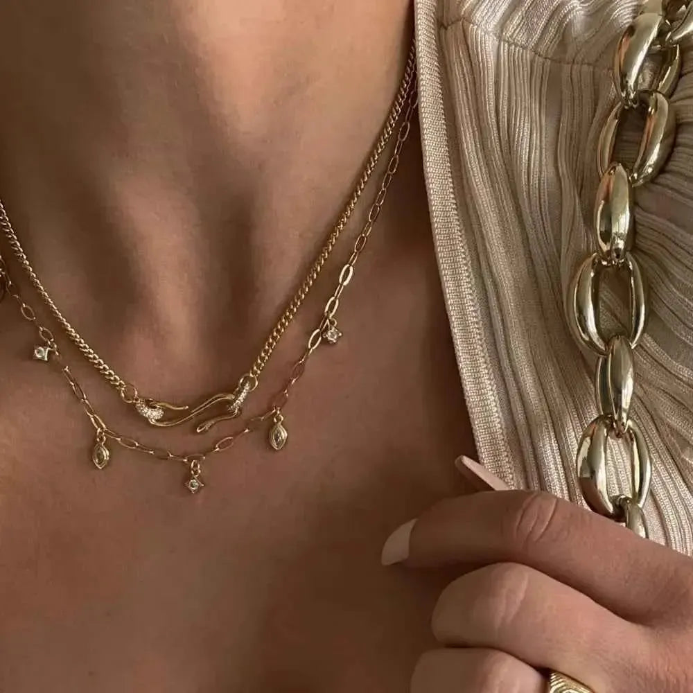 Gold‑Plated Copper Zircon Pendant