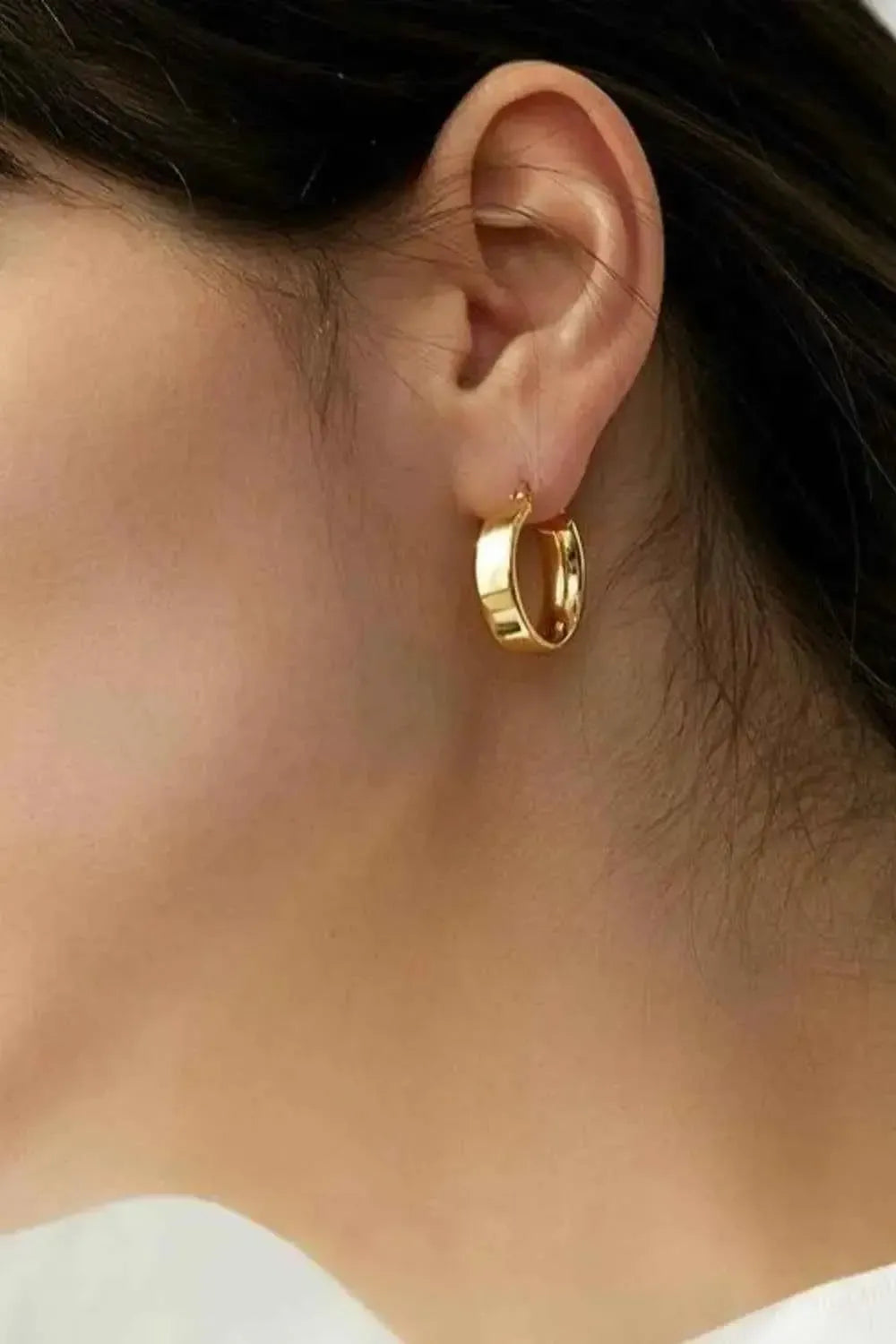 Dainty Gold-Plated Huggie Hoops
