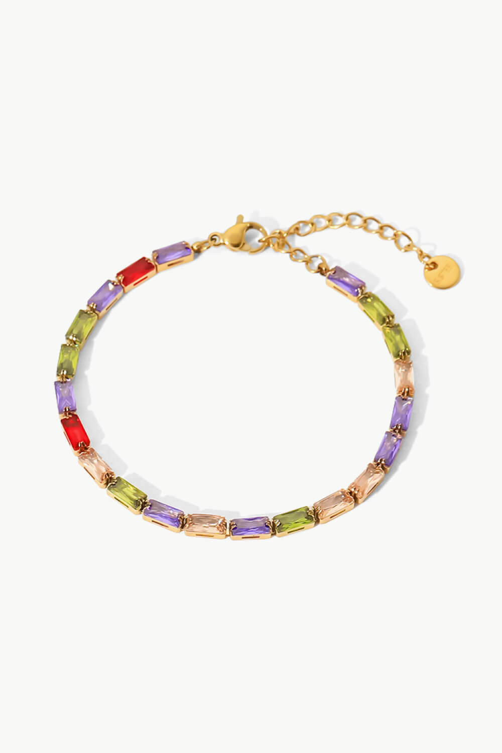 Gold Multicolor CZ Bracelet