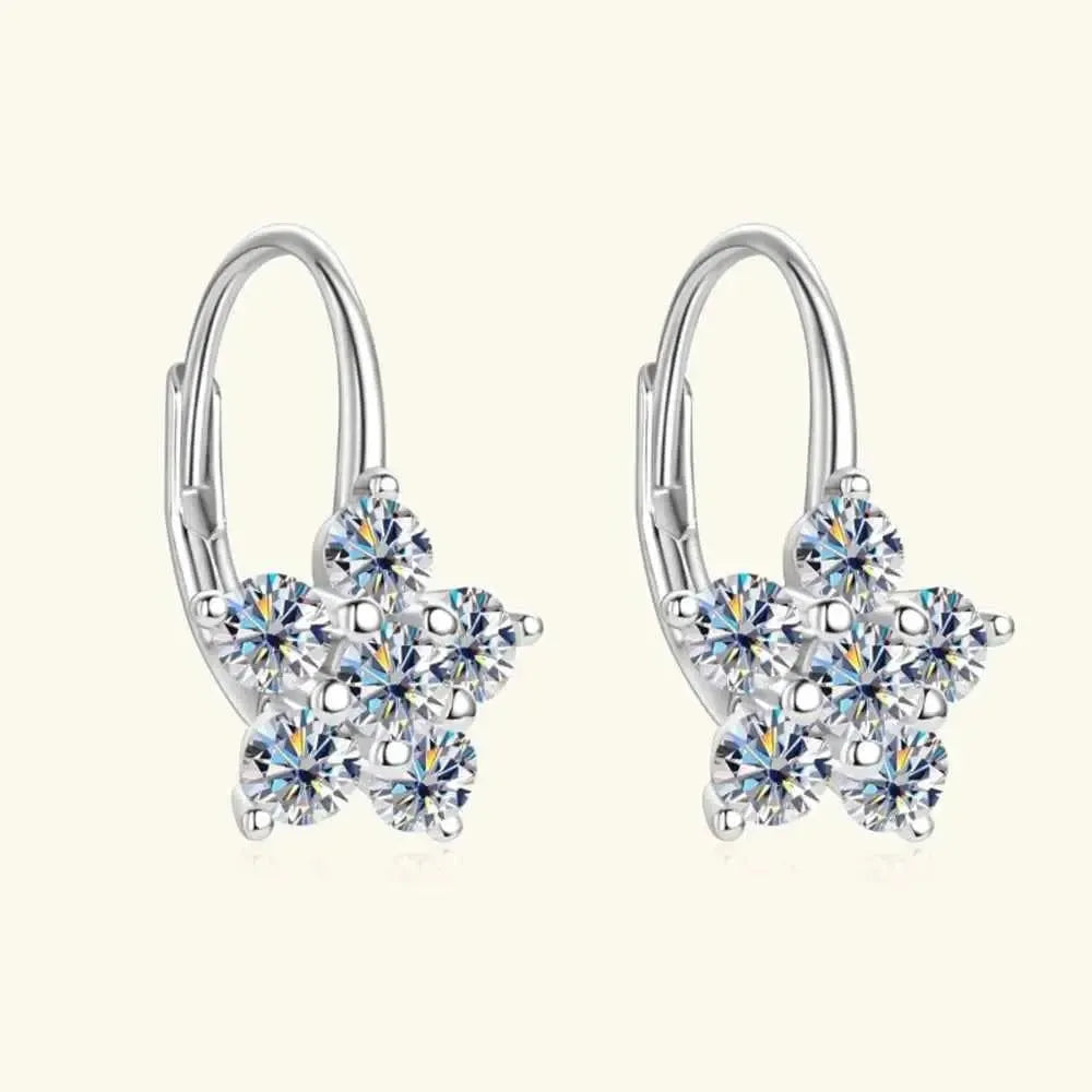 1.2 Carat Sparkling Floral Hoops