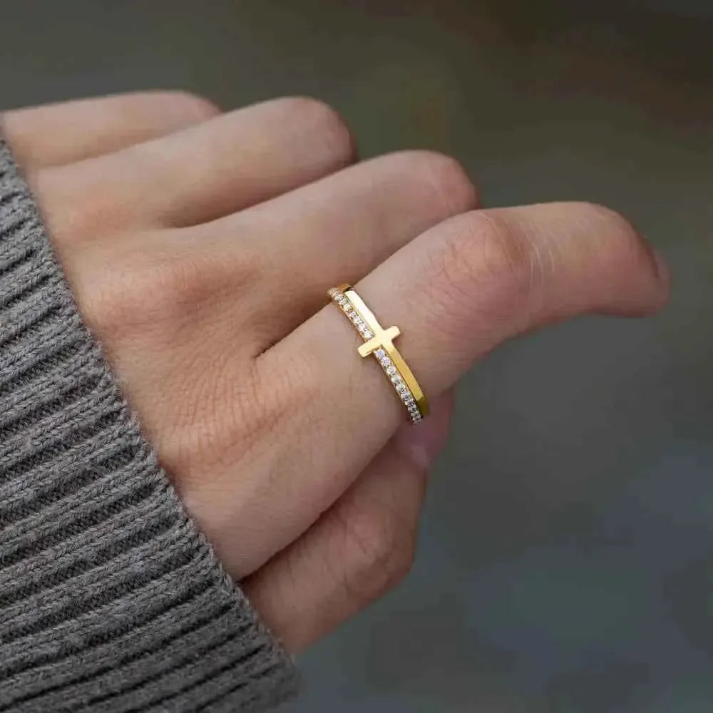 Faith Cross Ring – 925 Silver Jewelry