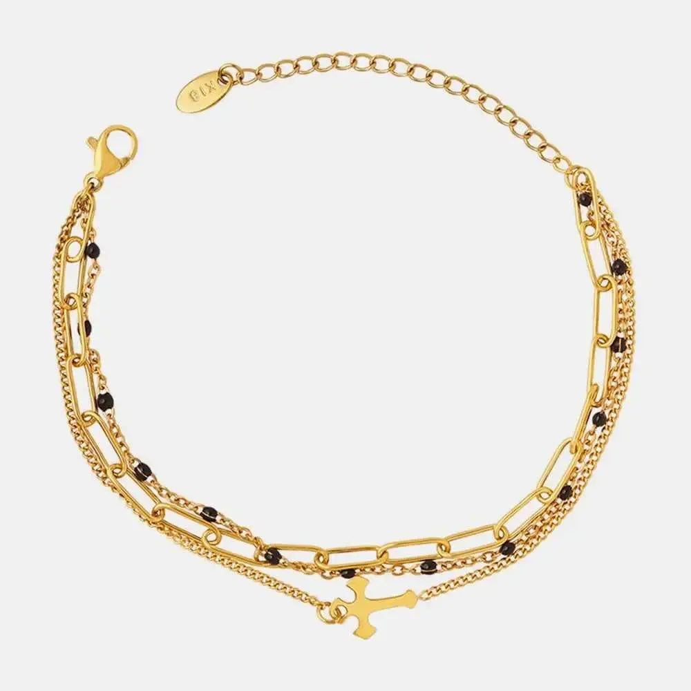 Modern Three-Strand Metal Bracelet