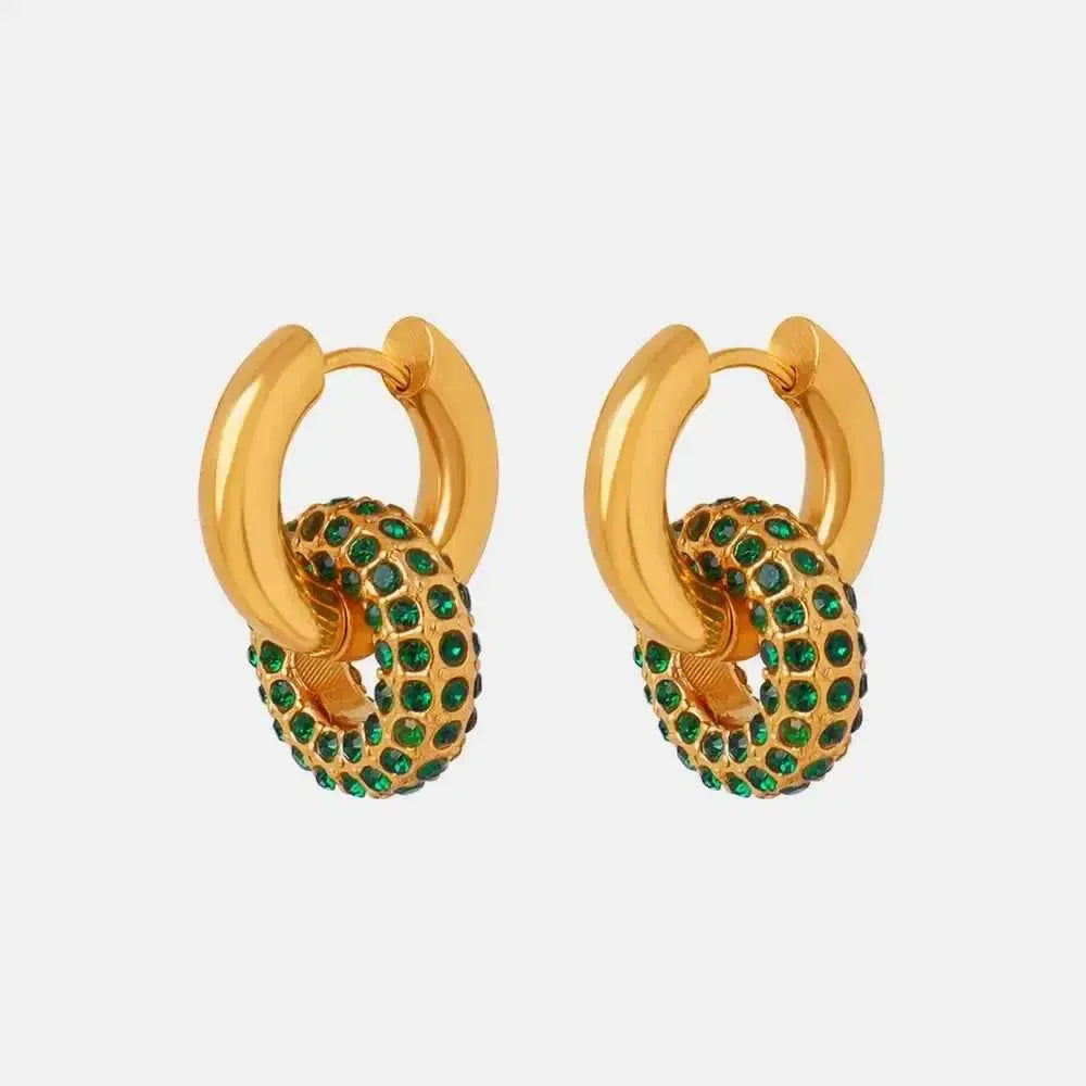 Double Hoop Glam with Zircon Sparkle