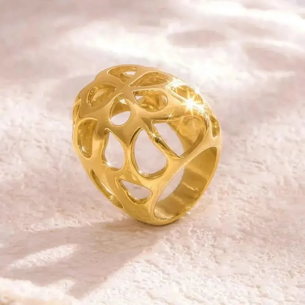 Stainless Steel Ring – Bold Cutout Style