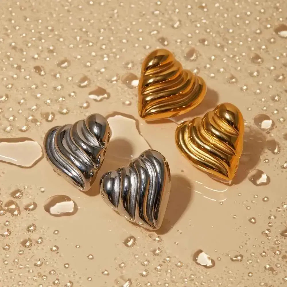 Cute & Sleek Heart Studs