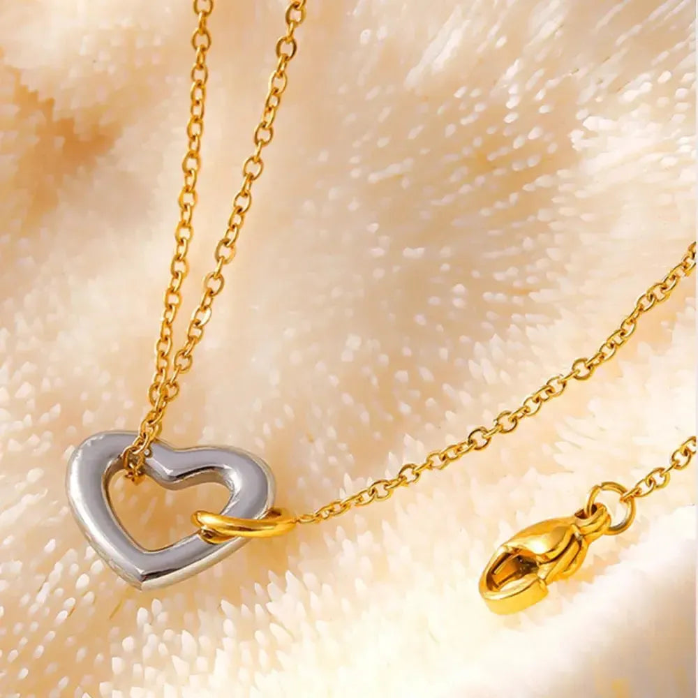 Romantic Heart Link Chain Bracelet