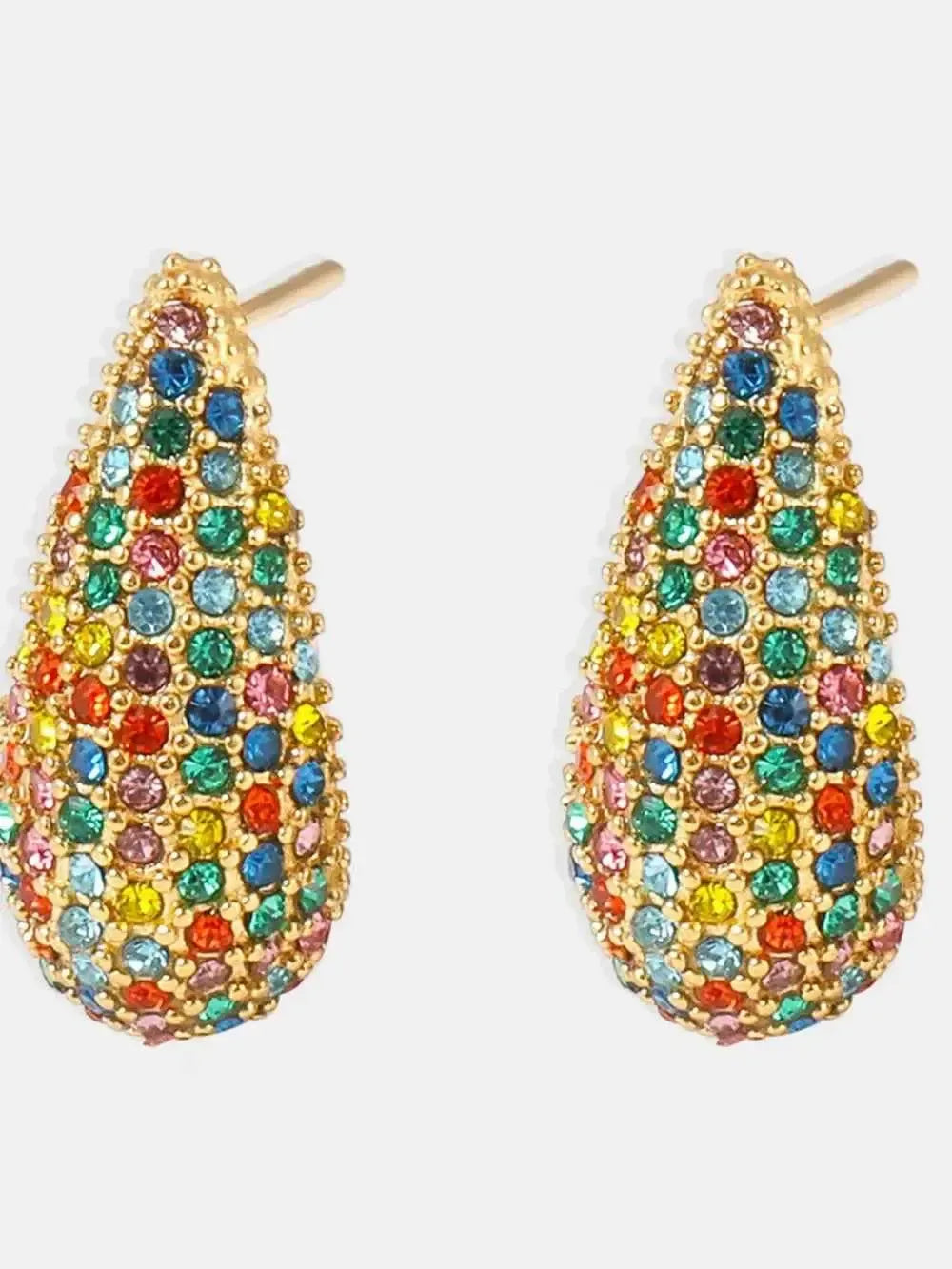 Stainless Steel Teardrop Sparkle