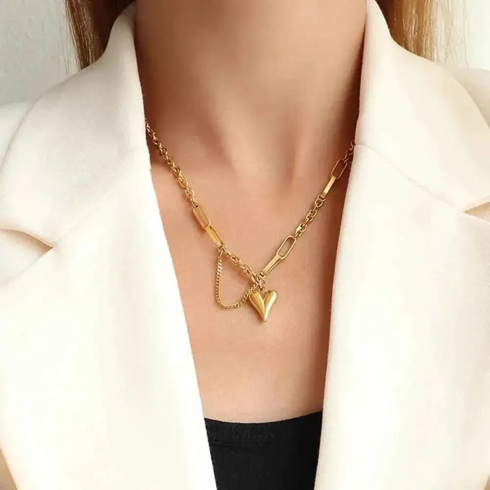 Lightweight Gold Heart Necklace