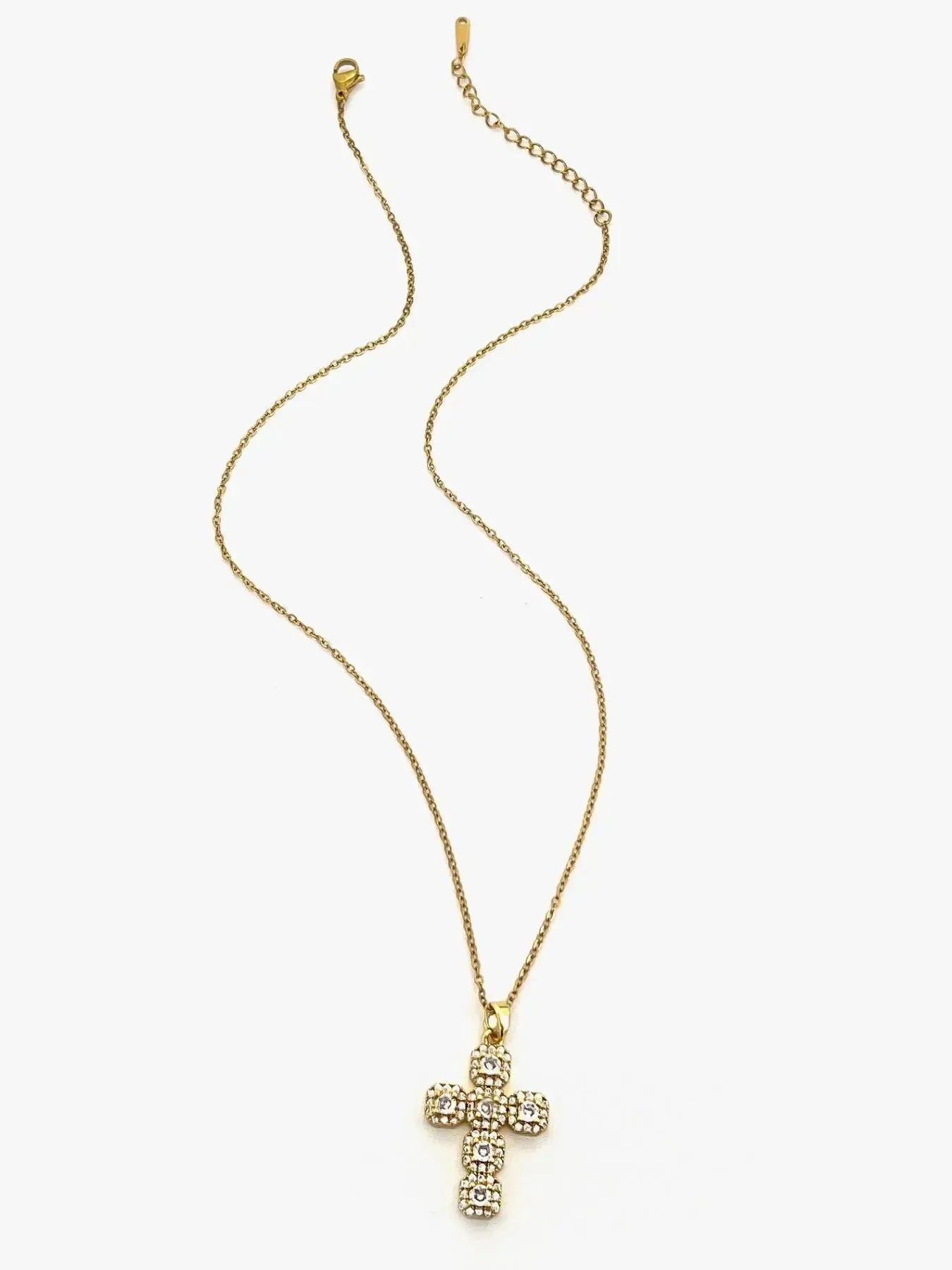 Elegant Gold Cross Pendant Necklace