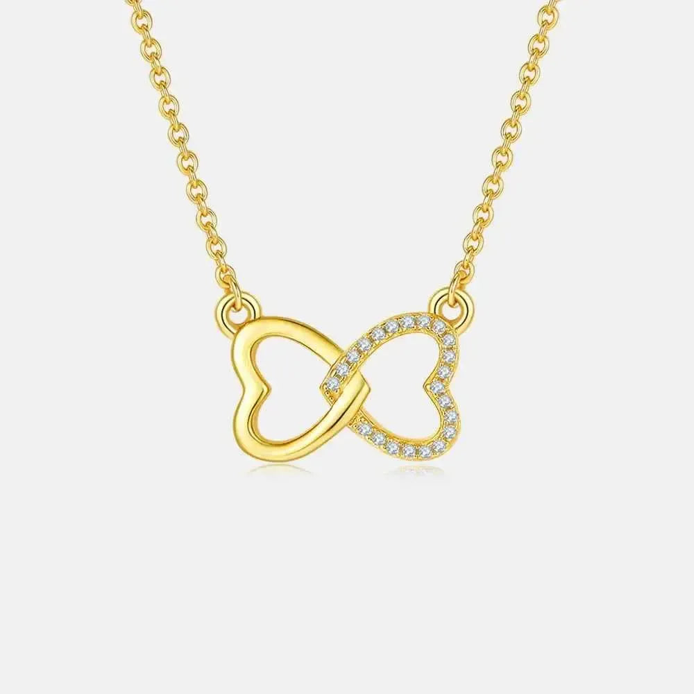 Petite Bow Heart Moissanite Pendant