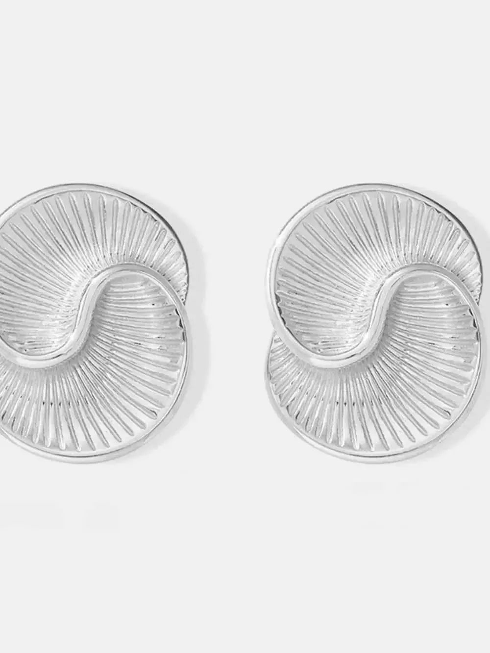 Edgy Steel Swirl Studs