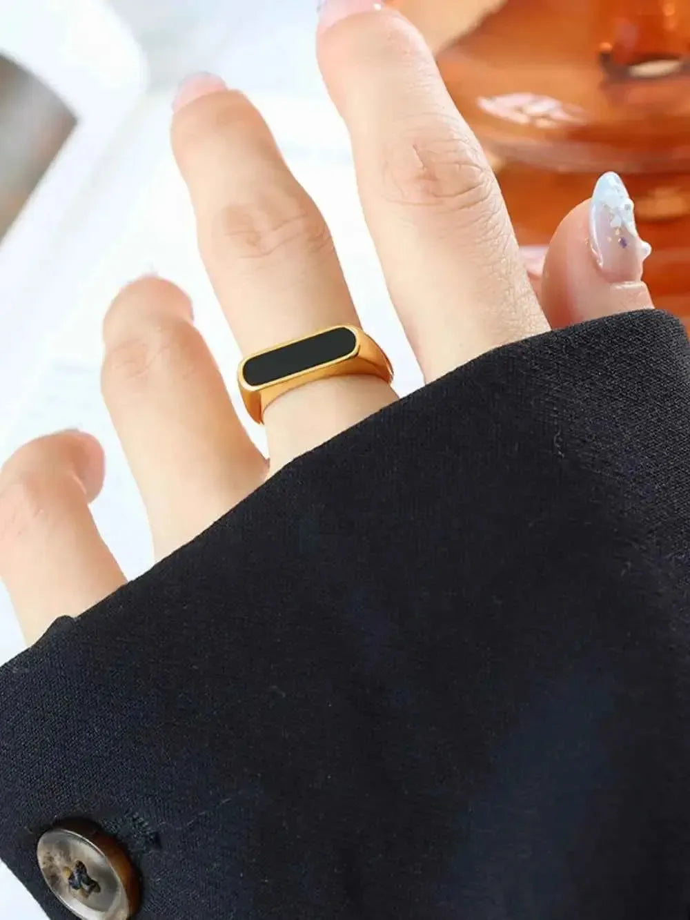 Titanium Oil Drip Ring – Bold & Modern