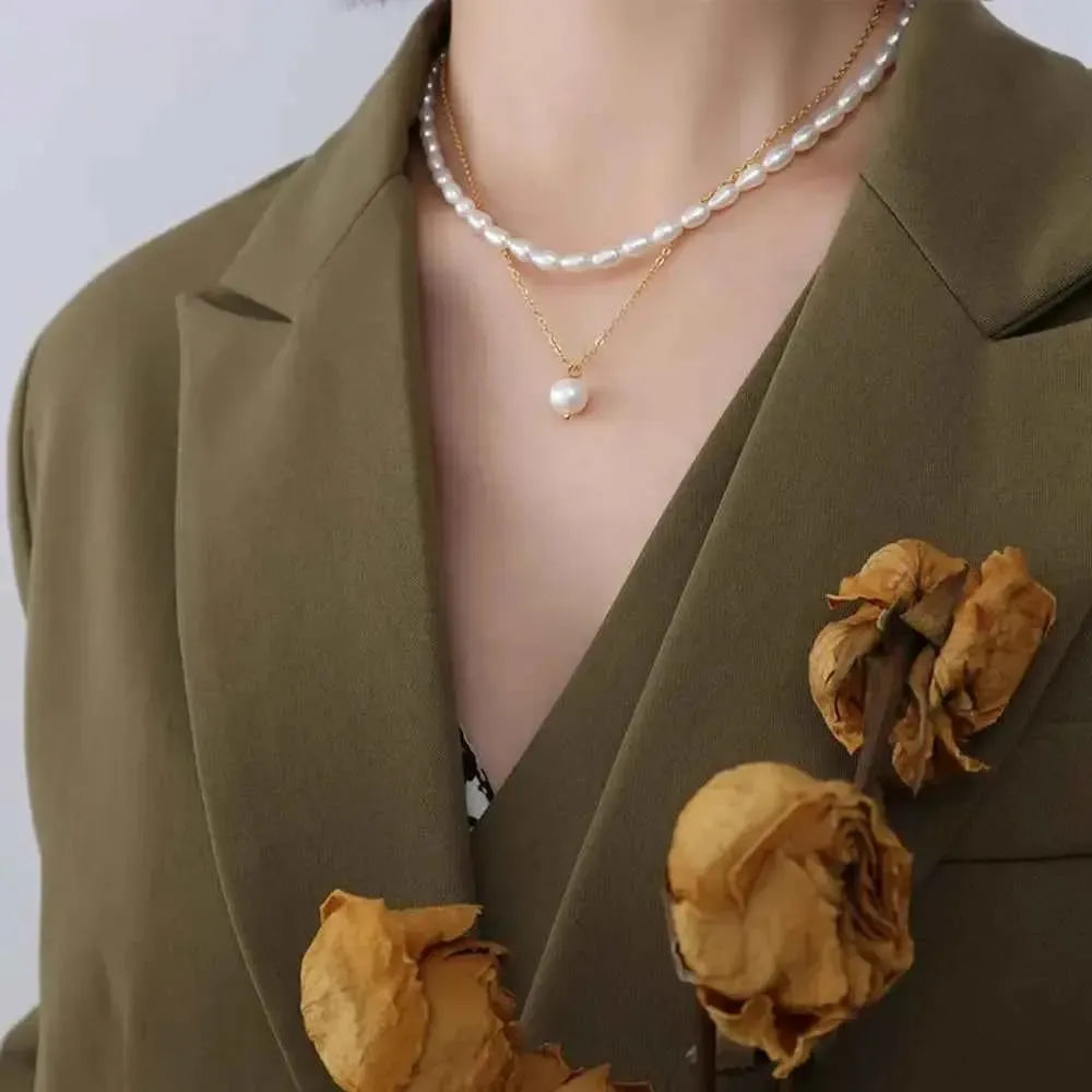Chic Double‑Layered Pearl Necklace