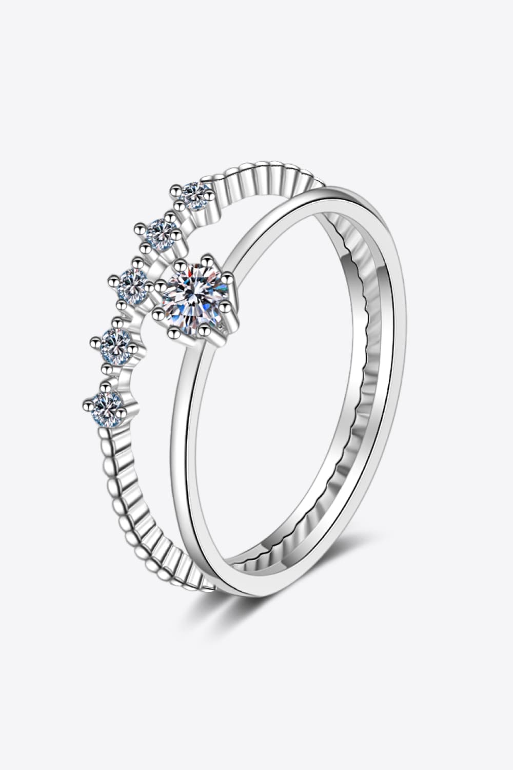 Brilliant Two-Ring Bridal Jewelry