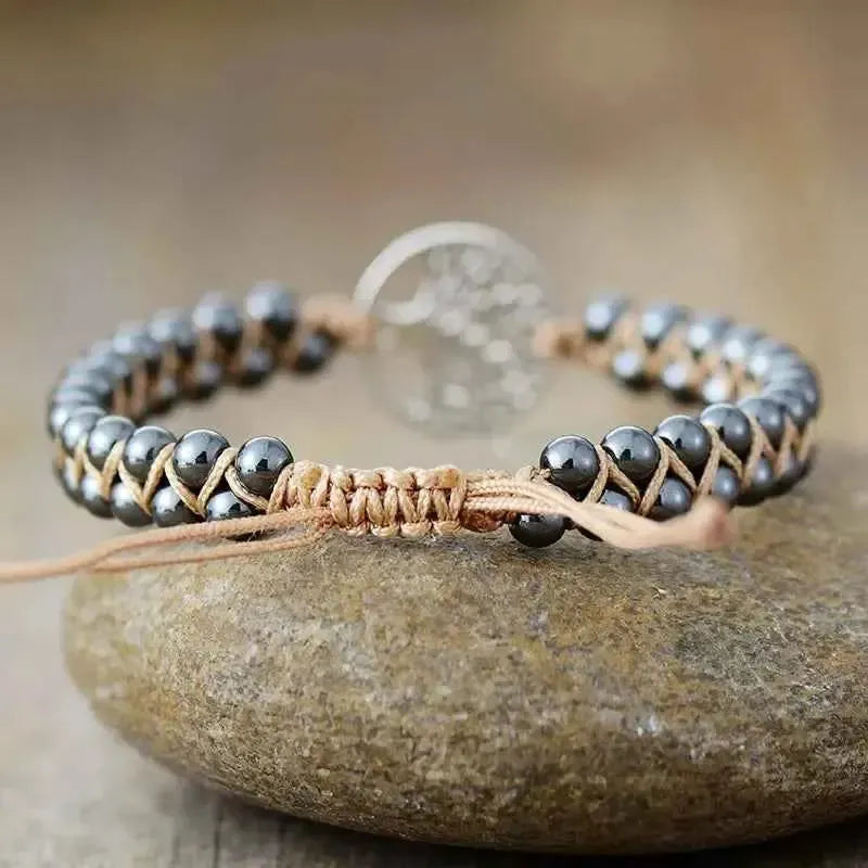 Handcrafted Braided Stone Thread Bracelet