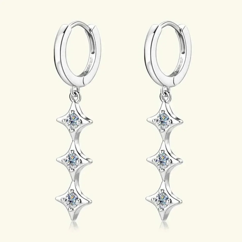 Shimmering Silver Geometry Earrings