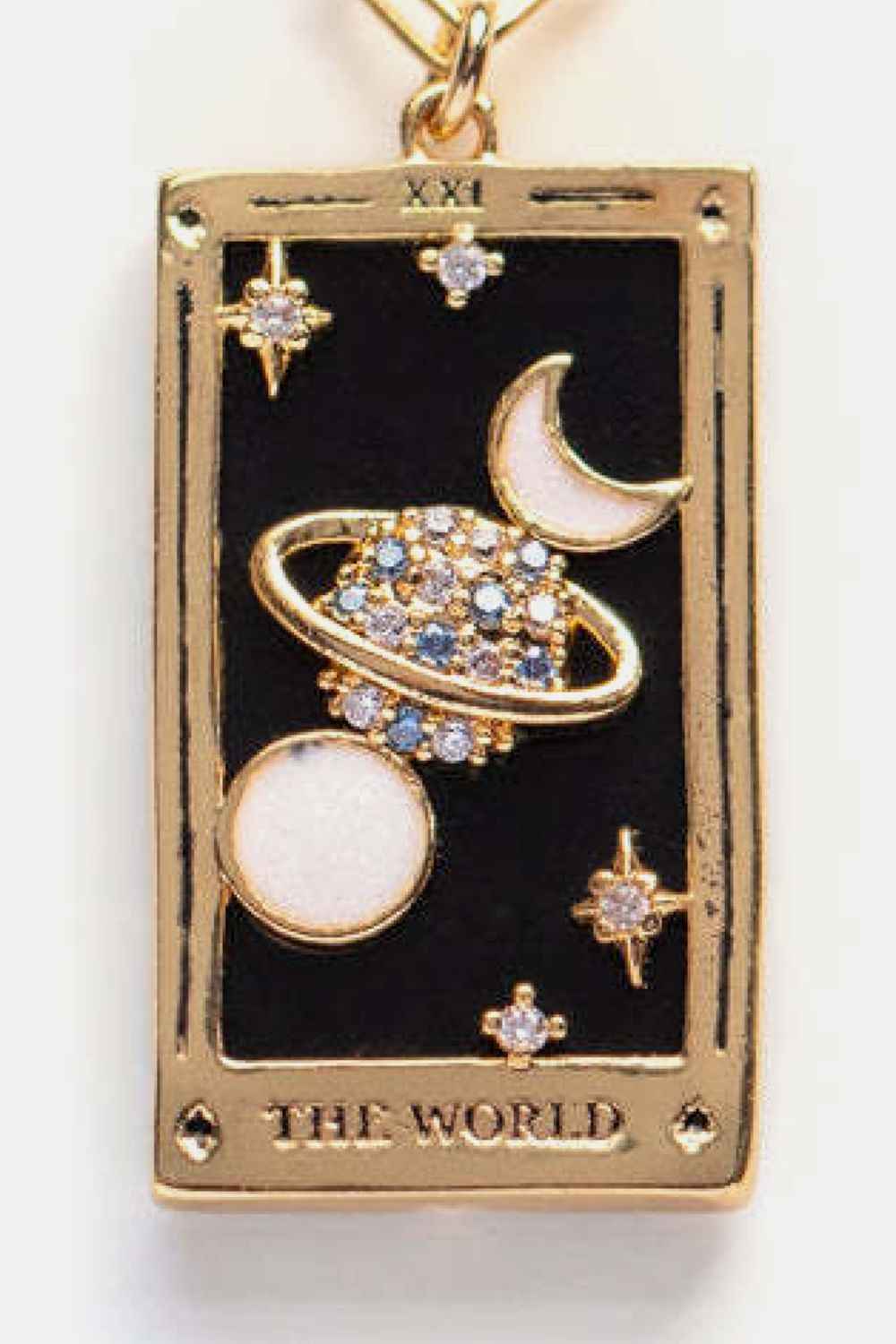 Tarot Card Pendant Stainless Necklace