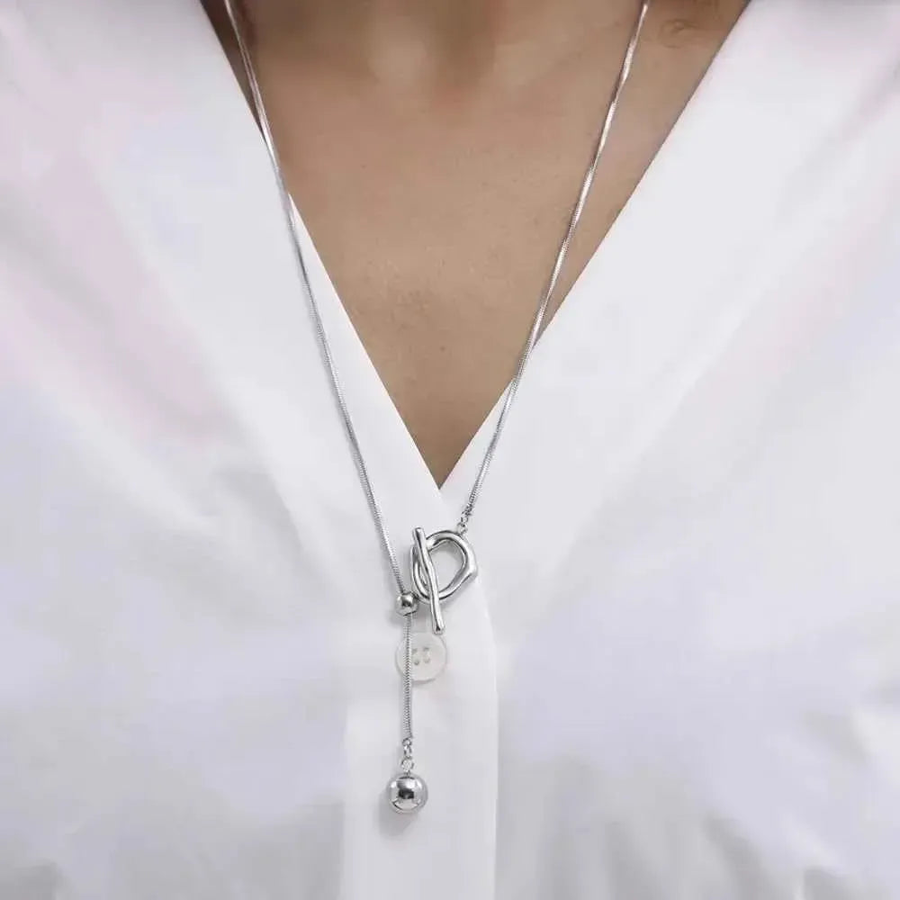 Chic Stainless Steel Bead Chain Necklace