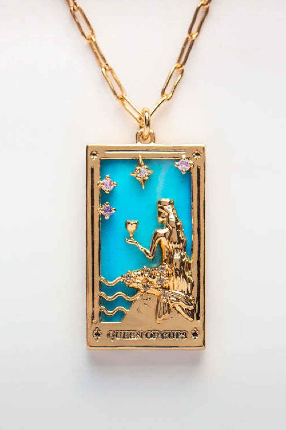 Tarot Card Pendant Stainless Necklace