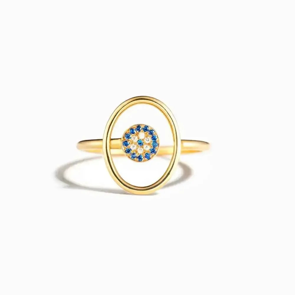 925 Silver Ring – Dainty Evil Eye Design