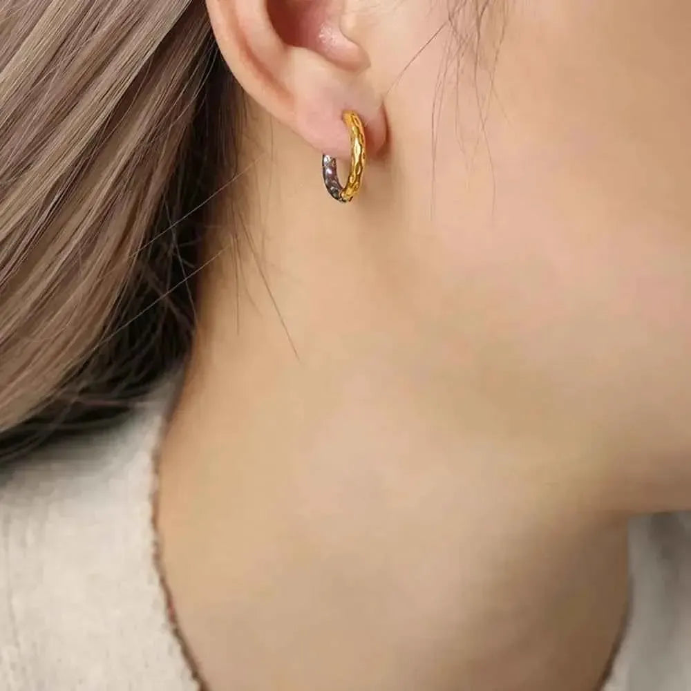 Classic 18K Gold-Plated Huggie Earrings