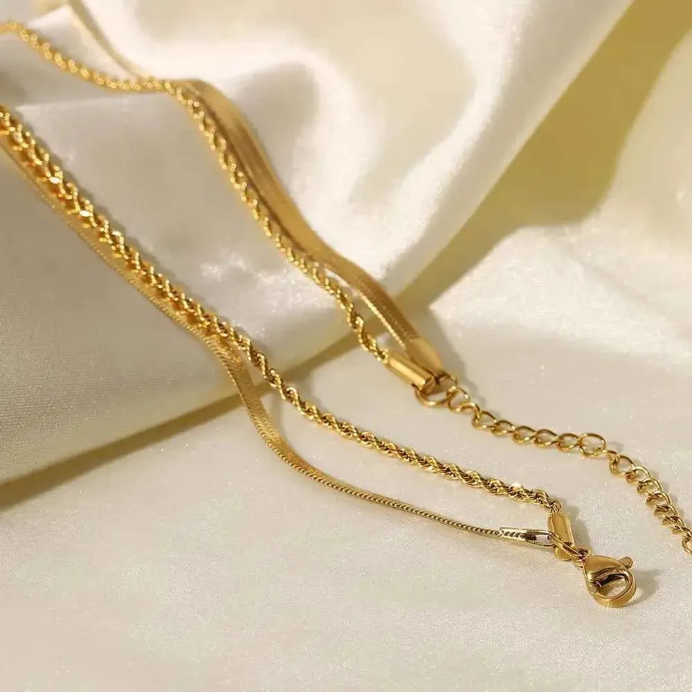 Delicate Gold Layered Chain